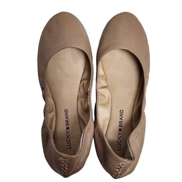 LUCKY BRAND EMMIE LEATHER BALLET FLATS - Picture 1 of 12